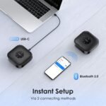 EMEET Conference Speakerphone M0 Plus, 4 AI Mics 360° Voice Pickup - Image 6