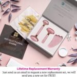 4-in-1 Jade Roller and Gua Sha Set. Rose Quartz Roller - Image 3