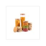 Emica Home Glass Storage Jars, Glass Kitchen Canisters Sets