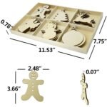 YuQi 30PCS Christmas Tree Wooden Hanging Ornaments Kits - Image 2
