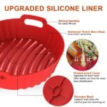 Silicone Air Fryer Liners Reusable Airfryer Liners 2 Pack 3-5 QT Silicone Pot 7.7 Inch - Image 2