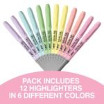 BIC Brite Liner Grip Pastel Highlighter Set, Chisel Tip - Image 2