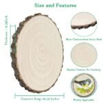 Wood Slices 6 Pcs Wood Rounds 10″-12 Inch - Image 2