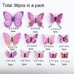 36pcs 3D Colorful Butterfly Wall Stickers DIY Art Decor Crafts for Party - Image 3