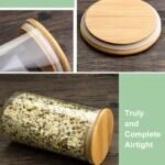 Emica Home Glass Storage Jars, Glass Kitchen Canisters Sets - Image 3