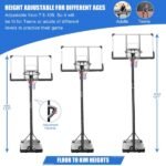 Vitalmeter Basketball Goal Hoop Portable Basketball - Image 3