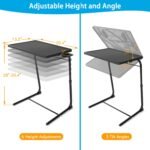 LORYERGO TV Tray – TV Table, Folding Table Trays, w/6 Height - Image 3