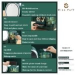 Miss Puff Makeup Organizer with LED Mirror and Fan - Image 5