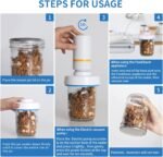 Electric Mason Jar Vacuum Sealer Food Vacuum Saver for Wide - Image 6
