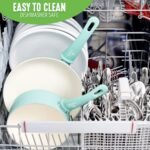 GreenLife Soft Grip Healthy Ceramic Nonstick 16 Piece Kitchen Cookware - Image 8