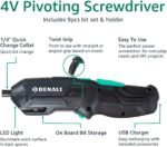 Denali by SKIL 4V Cordless Pivoting Screwdriver with10-Piece Bit Set - Image 4