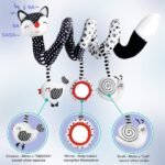 Euyecety Baby Spiral Plush Toys, Black White Stroller Toy Stretch - Image 2